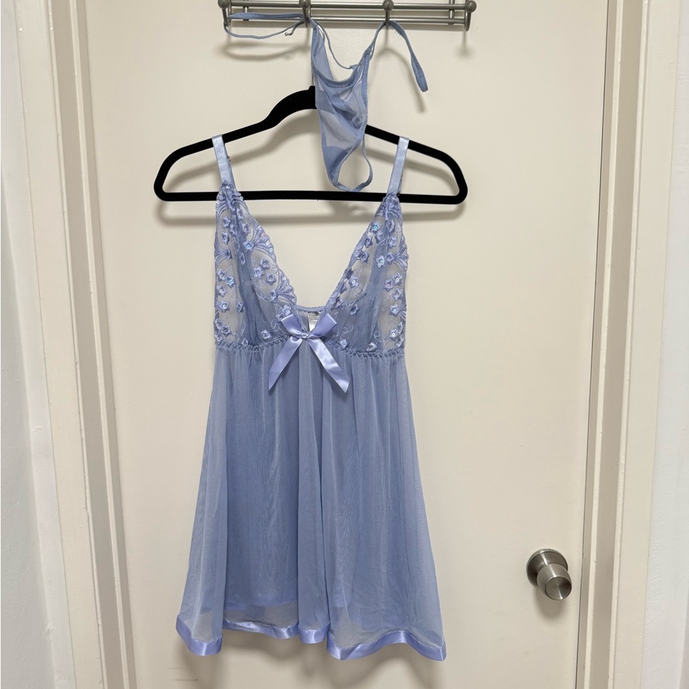 Baby doll set - Lavender Lace Trim Top